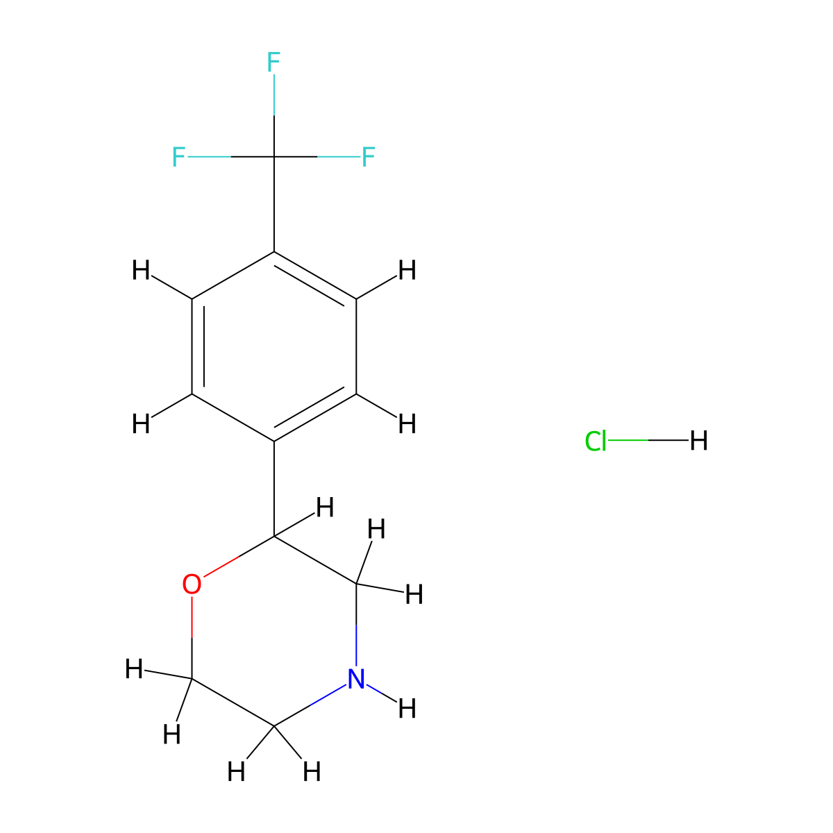 2-(4-(Trifluoromethyl)phenyl)morpholine hydrochloride molecular structure, CAS 1357946-25-8