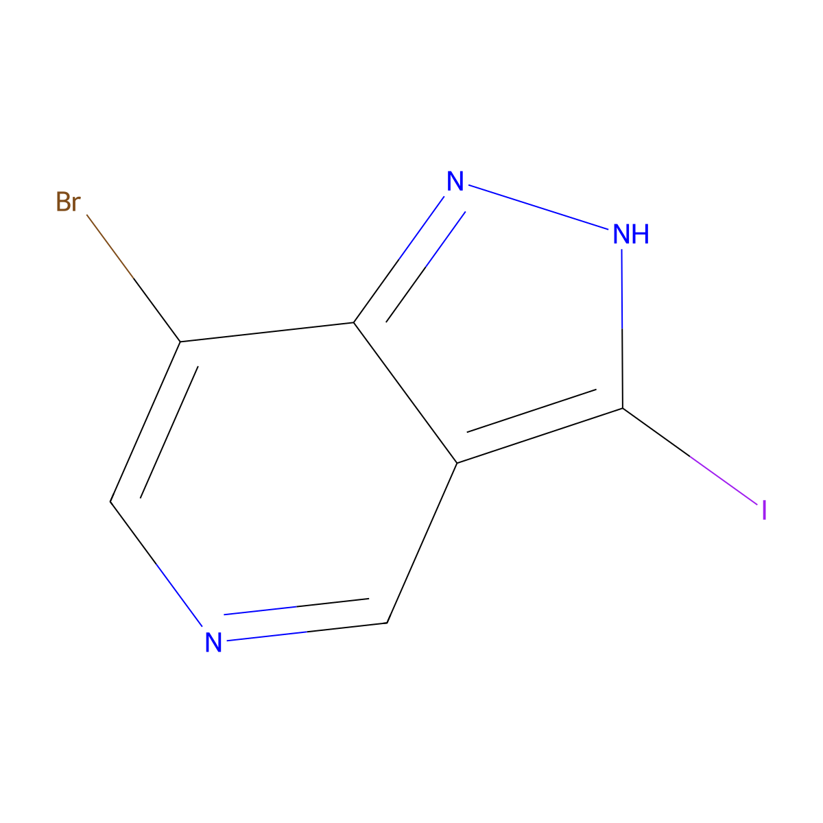 7-Bromo-3-iodo-1H-pyrazolo[4,3-c]pyridine molecular structure, CAS 1357946-27-0