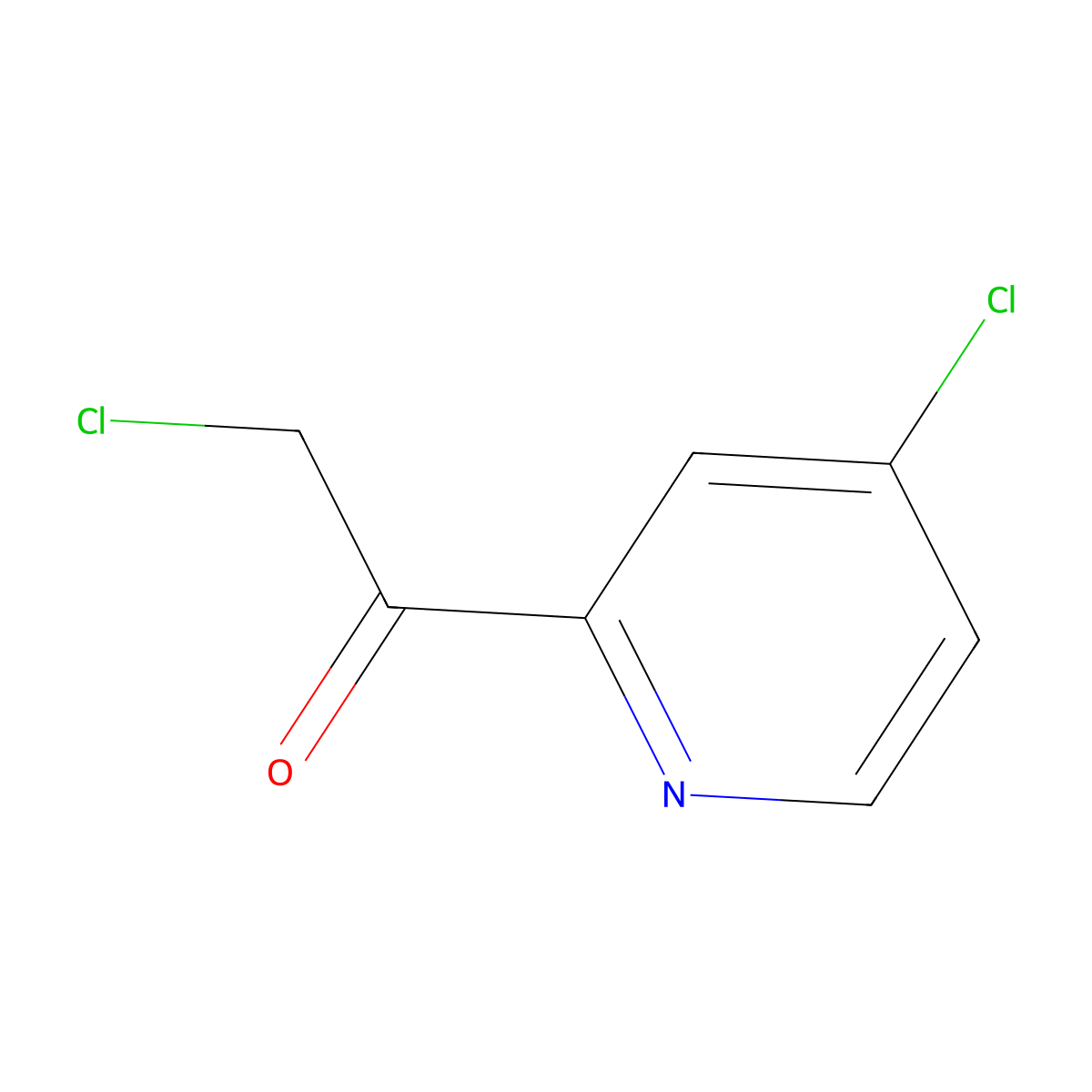 2-Chloro-1-(4-chloropyridin-2-yl)ethanone molecular structure, CAS 1357946-32-7