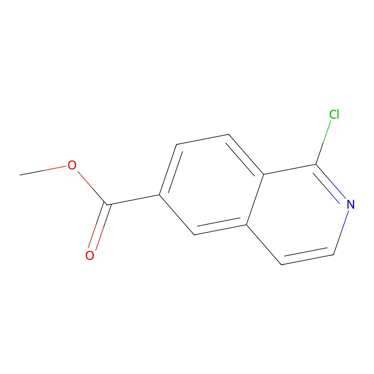 Methyl 1-chloroisoquinoline-6-carboxylate molecular structure, CAS 1357946-43-0