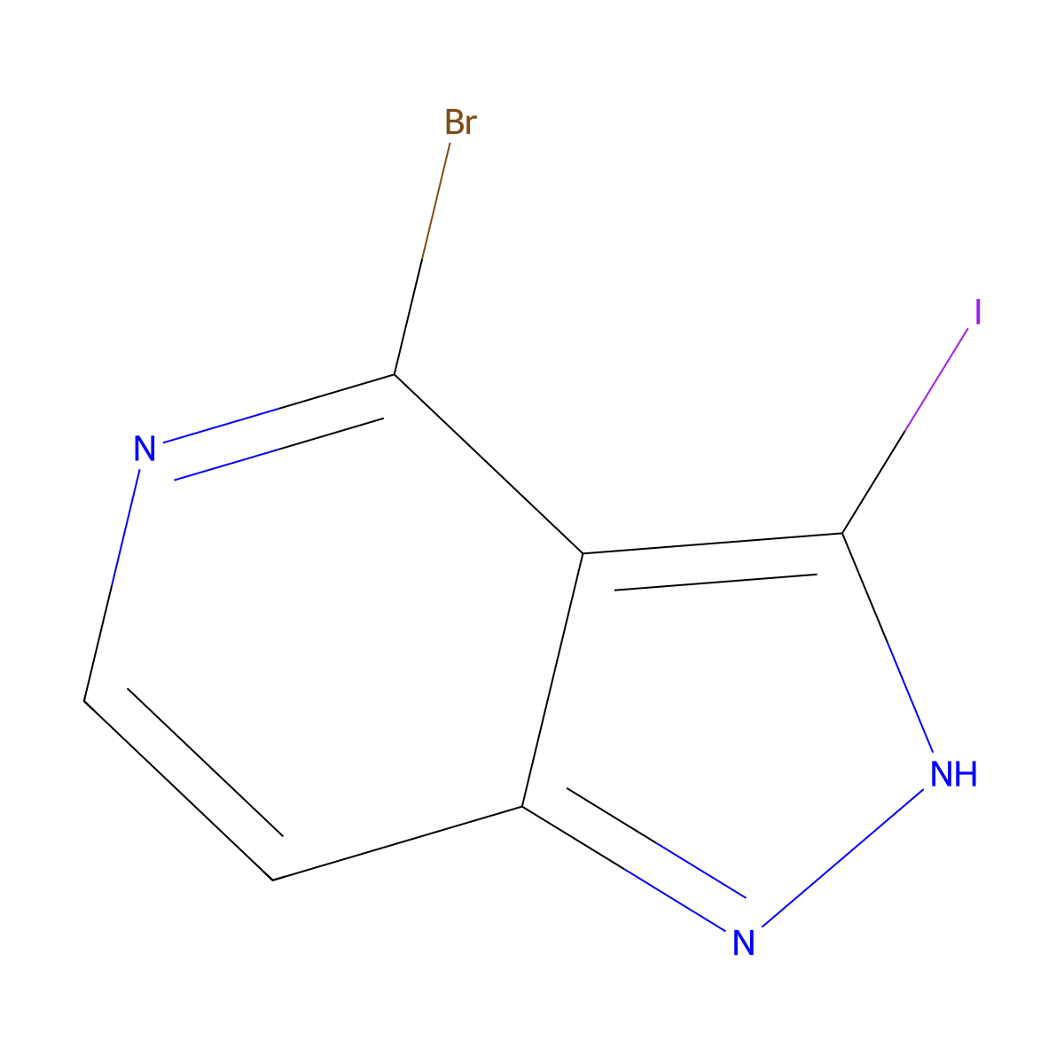 4-Bromo-3-iodo-1H-pyrazolo[4,3-c]pyridine molecular structure, CAS 1357946-69-0
