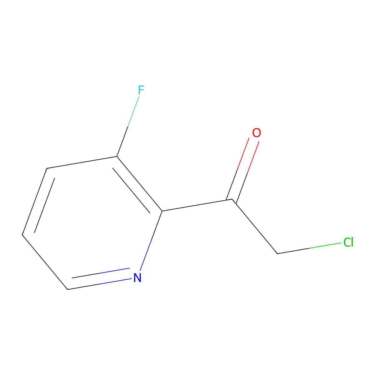 2-Chloro-1-(3-fluoropyridin-2-yl)ethanone molecular structure, CAS 1357946-75-8