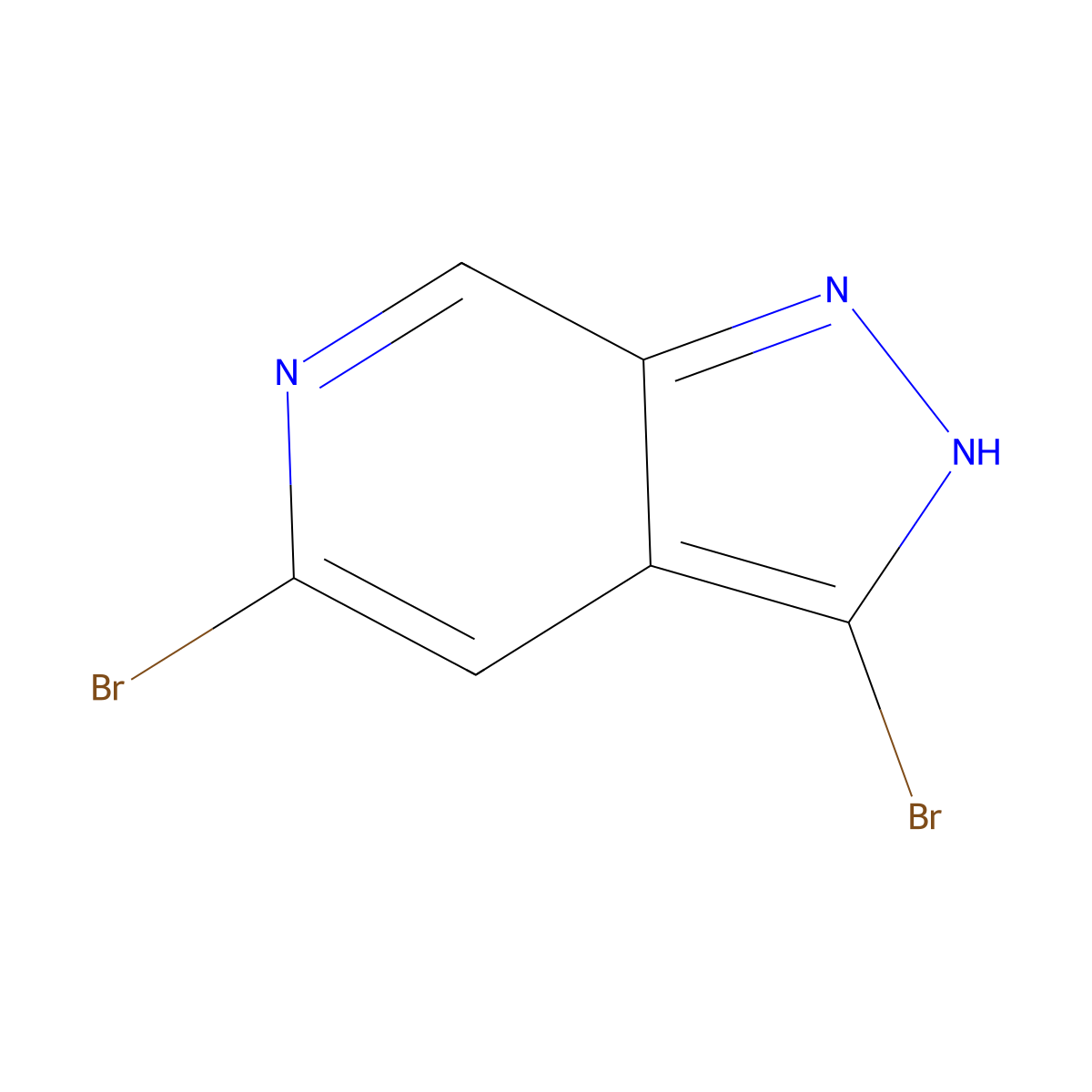 3,5-Dibromo-1H-pyrazolo[3,4-c]pyridine molecular structure, CAS 1357946-78-1