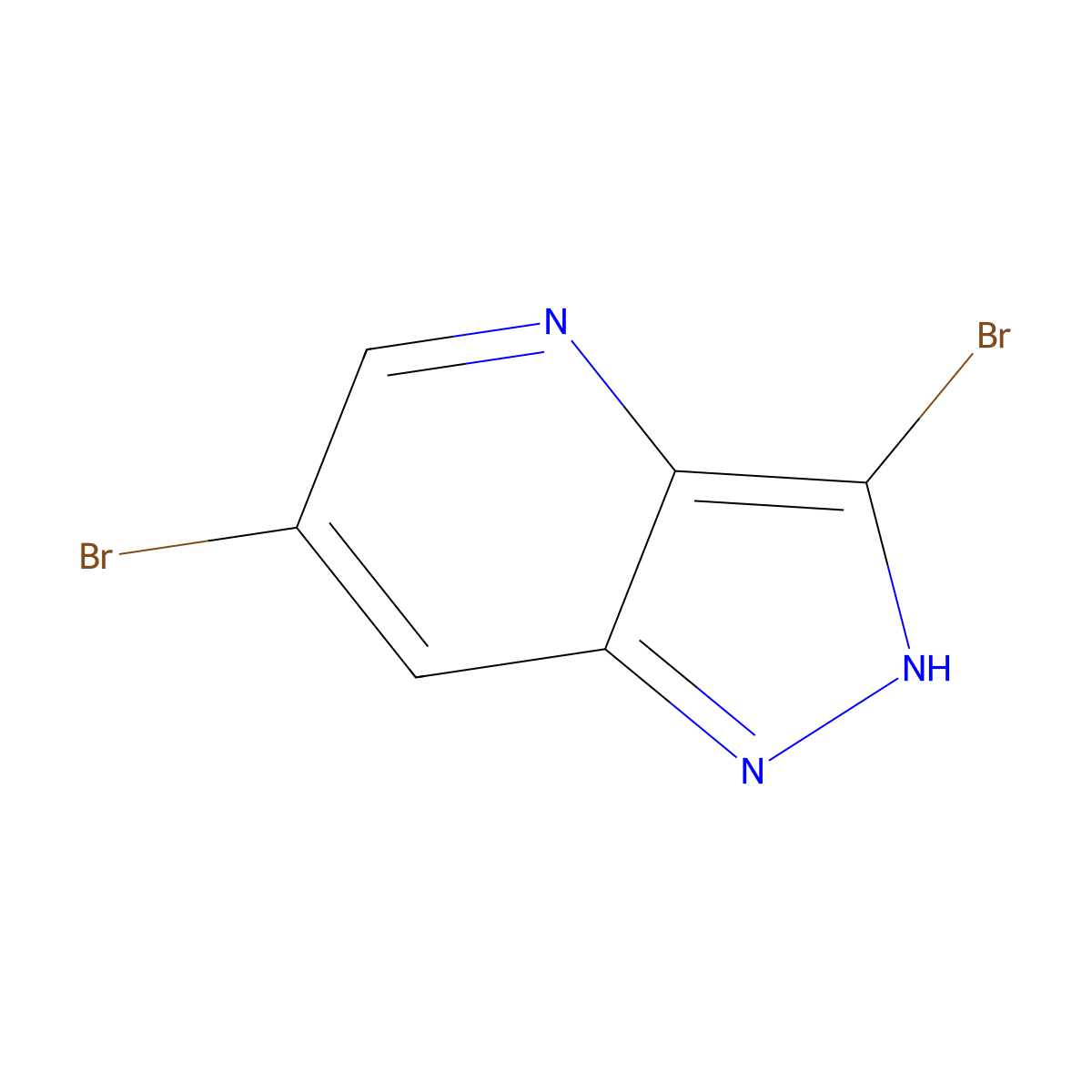 3,6-Dibromo-1H-pyrazolo[4,3-b]pyridine molecular structure, CAS 1357946-96-3