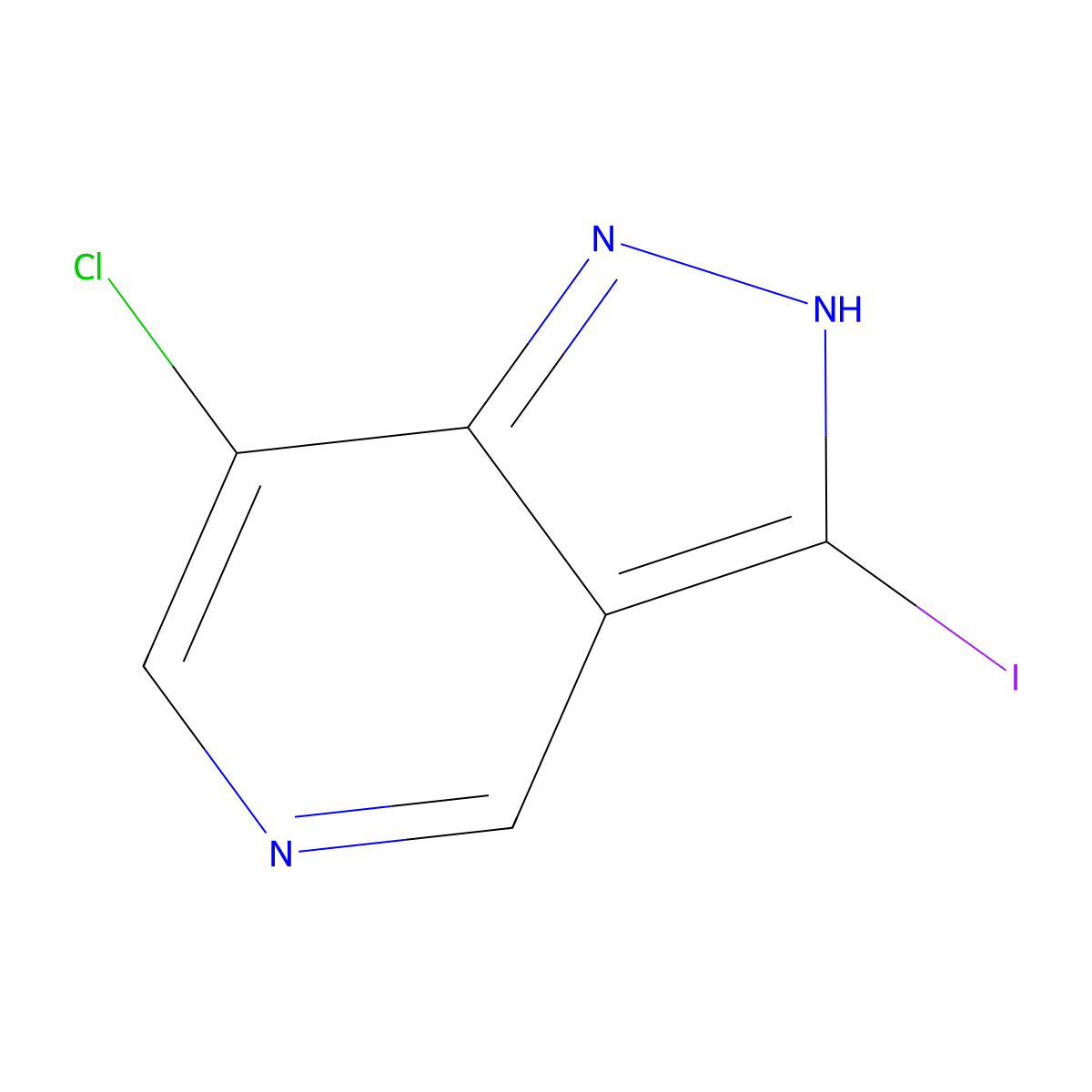 7-Chloro-3-iodo-1H-pyrazolo[4,3-c]pyridine molecular structure, CAS 1357946-98-5
