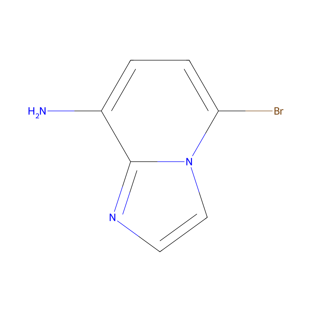 5-Bromoimidazo[1,2-a]pyridin-8-amine molecular structure, CAS 1357947-00-2
