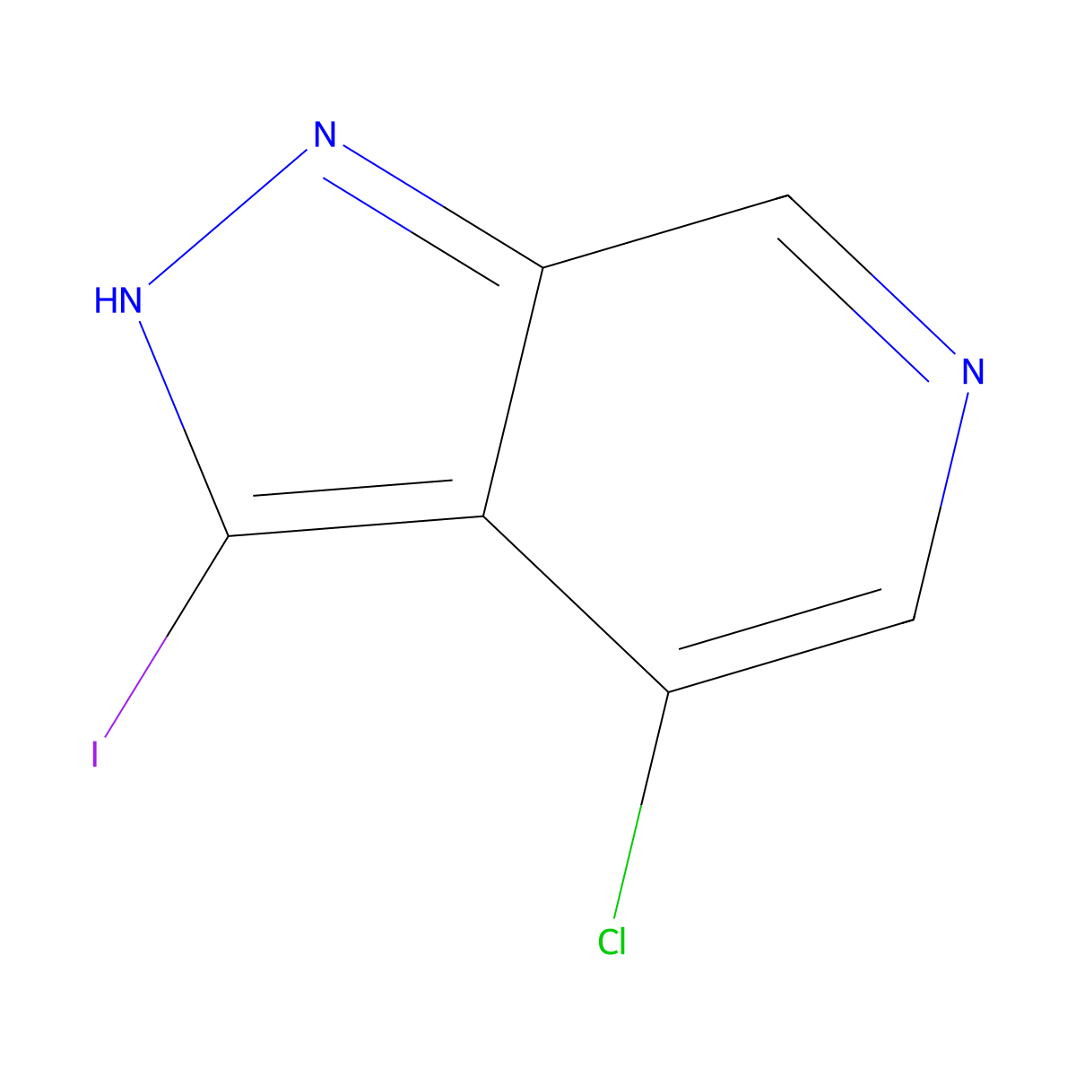 4-Chloro-3-iodo-1H-pyrazolo[3,4-c]pyridine molecular structure, CAS 1357947-11-5