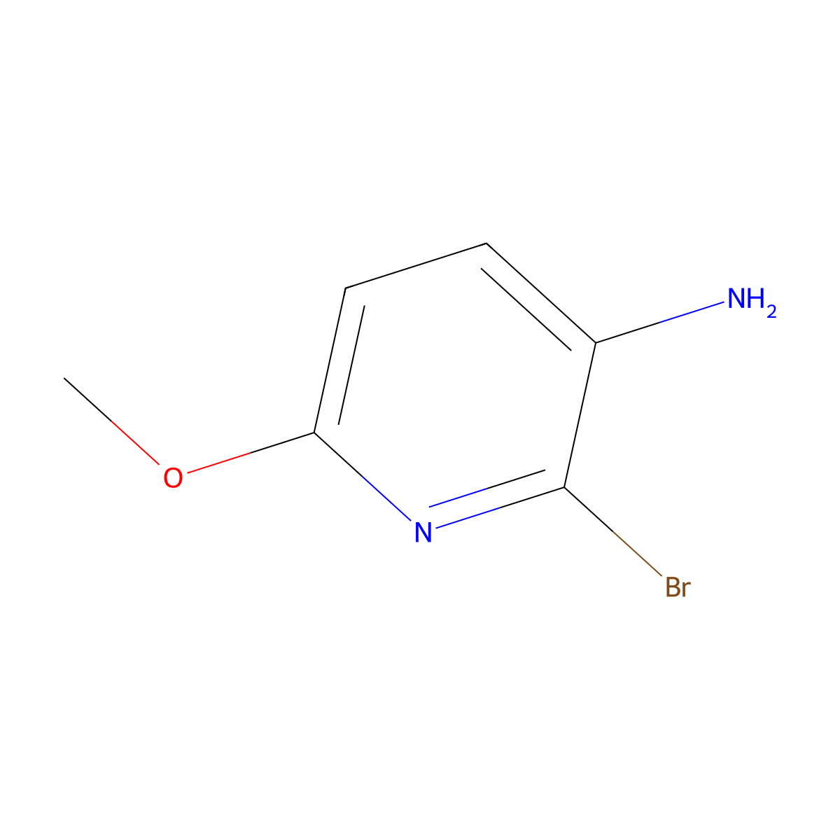 2-Bromo-6-methoxypyridin-3-amine molecular structure, CAS 135795-46-9