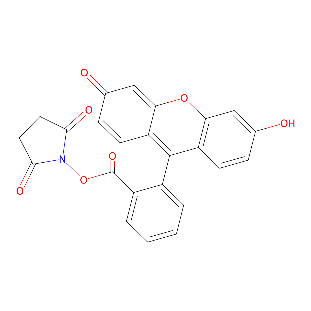 Nhs-fluorescein molecular structure, CAS 135795-62-9