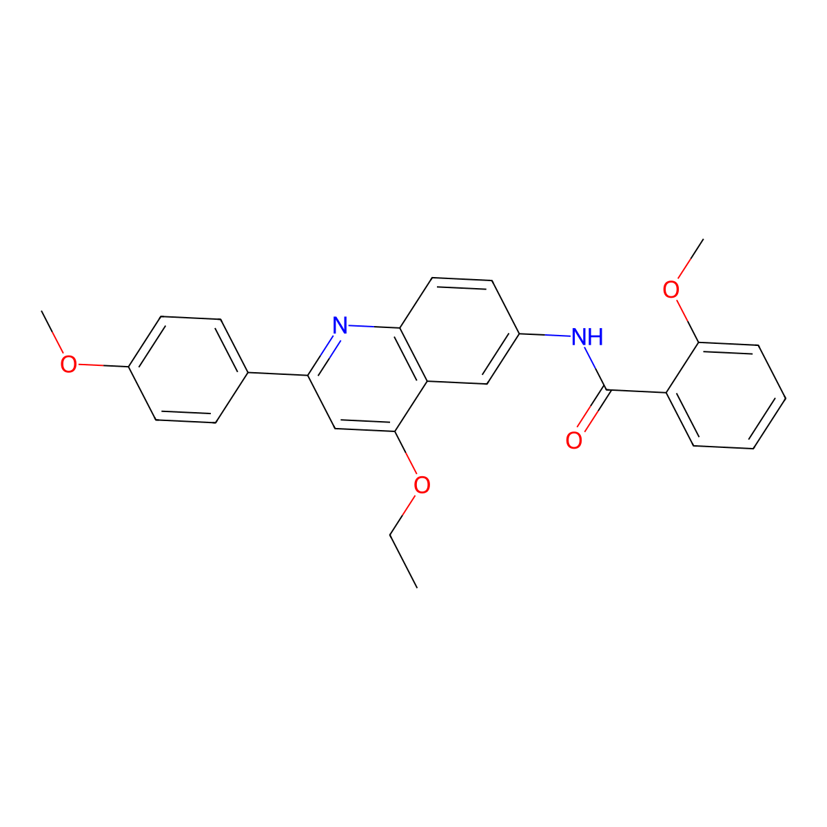 N-[4-Ethoxy-2-(4-methoxyphenyl)quinolin-6-YL]-2-methoxybenzamide molecular structure, CAS 1357951-42-8