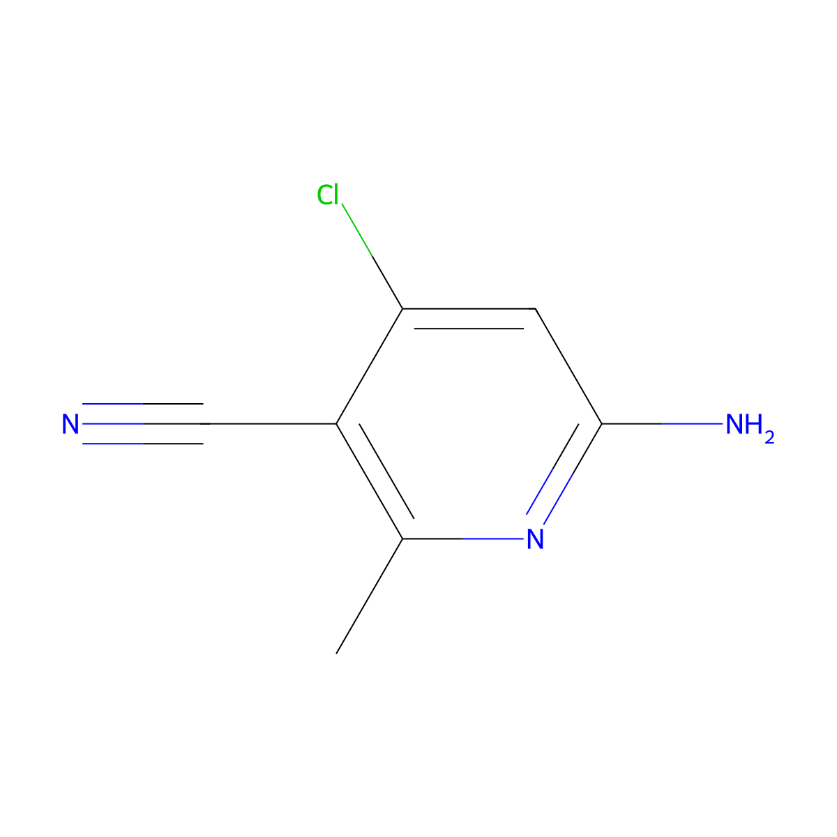 6-Amino-4-chloro-2-methylnicotinonitrile molecular structure, CAS 1357956-90-1