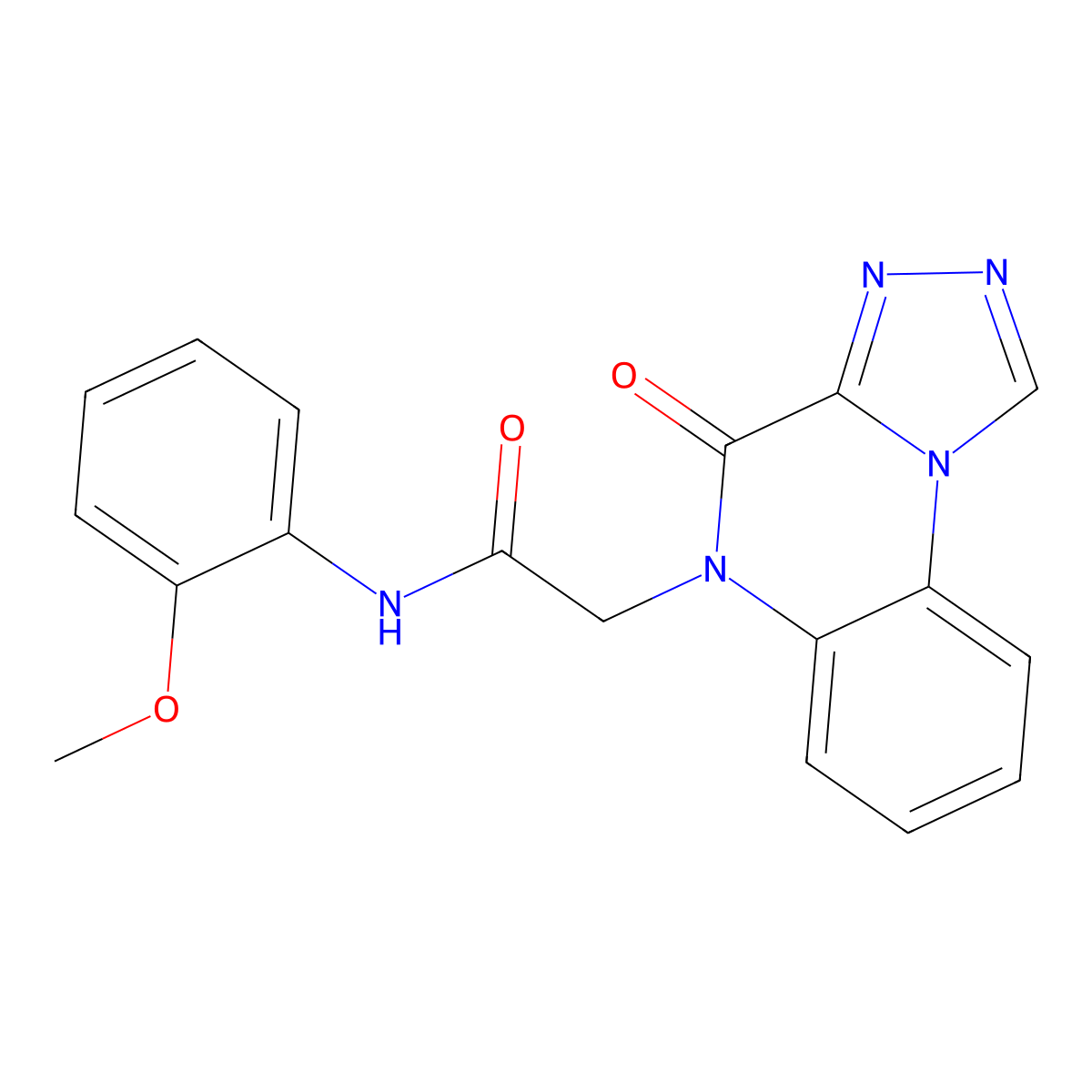N-(2-methoxyphenyl)-2-{4-oxo-4H,5H-[1,2,4]triazolo[4,3-a]quinoxalin-5-yl}acetamide molecular structure, CAS 1357974-06-1