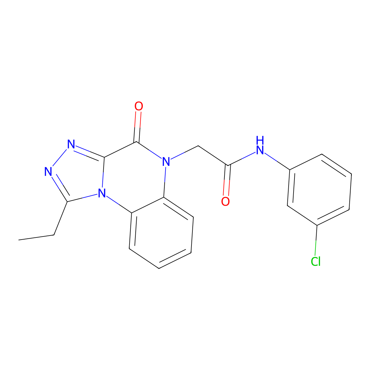 N-(3-chlorophenyl)-2-(1-ethyl-4-oxo-[1,2,4]triazolo[4,3-a]quinoxalin-5(4H)-yl)acetamide molecular structure, CAS 1357975-05-3