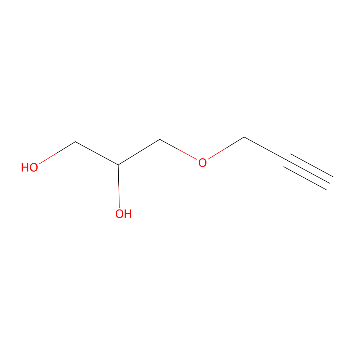 3-(Prop-2-yn-1-yloxy)propane-1,2-diol molecular structure, CAS 13580-38-6