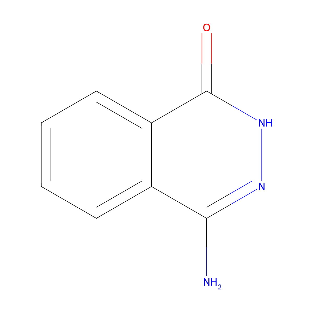4-aminophthalazin-1(2H)-one molecular structure, CAS 13580-88-6