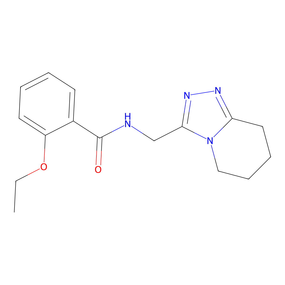 2-ethoxy-N-(5,6,7,8-tetrahydro[1,2,4]triazolo[4,3-a]pyridin-3-ylmethyl)benzamide molecular structure, CAS 1358020-95-7