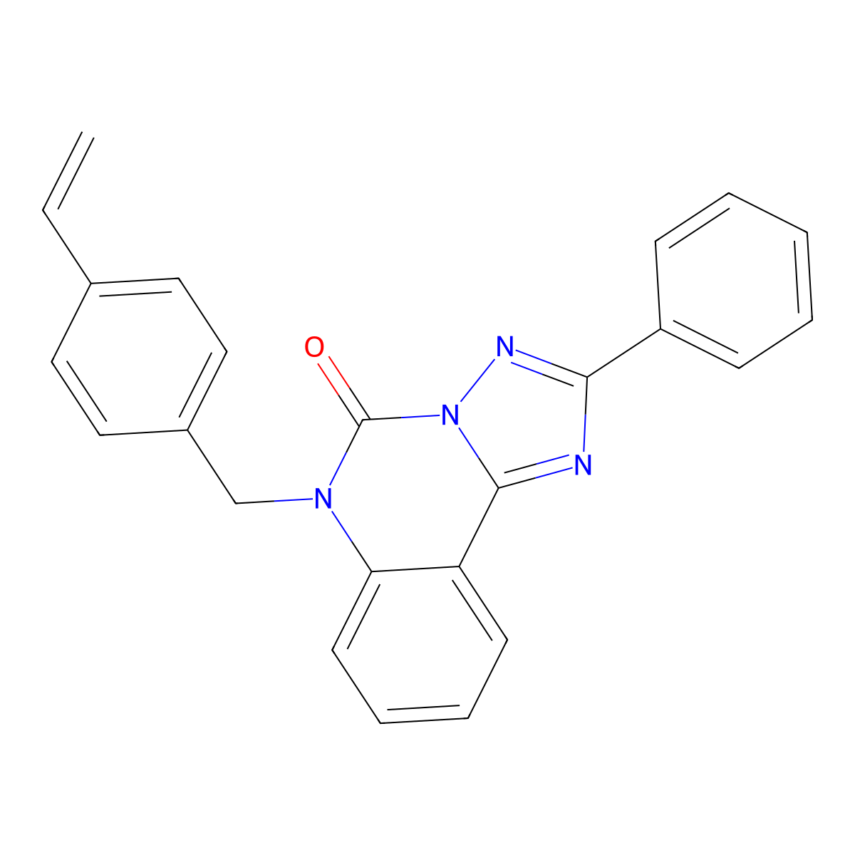 2-phenyl-6-(4-vinylbenzyl)-[1,2,4]triazolo[1,5-c]quinazolin-5(6H)-one molecular structure, CAS 1358065-30-1