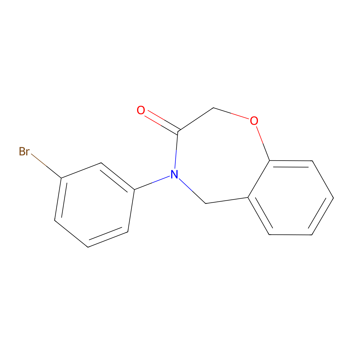 4-(3-bromophenyl)-4,5-dihydro-1,4-benzoxazepin-3(2H)-one molecular structure, CAS 1358096-11-3