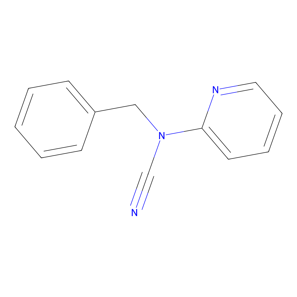 Benzyl(pyridin-2-yl)cyanamide molecular structure, CAS 135810-38-7