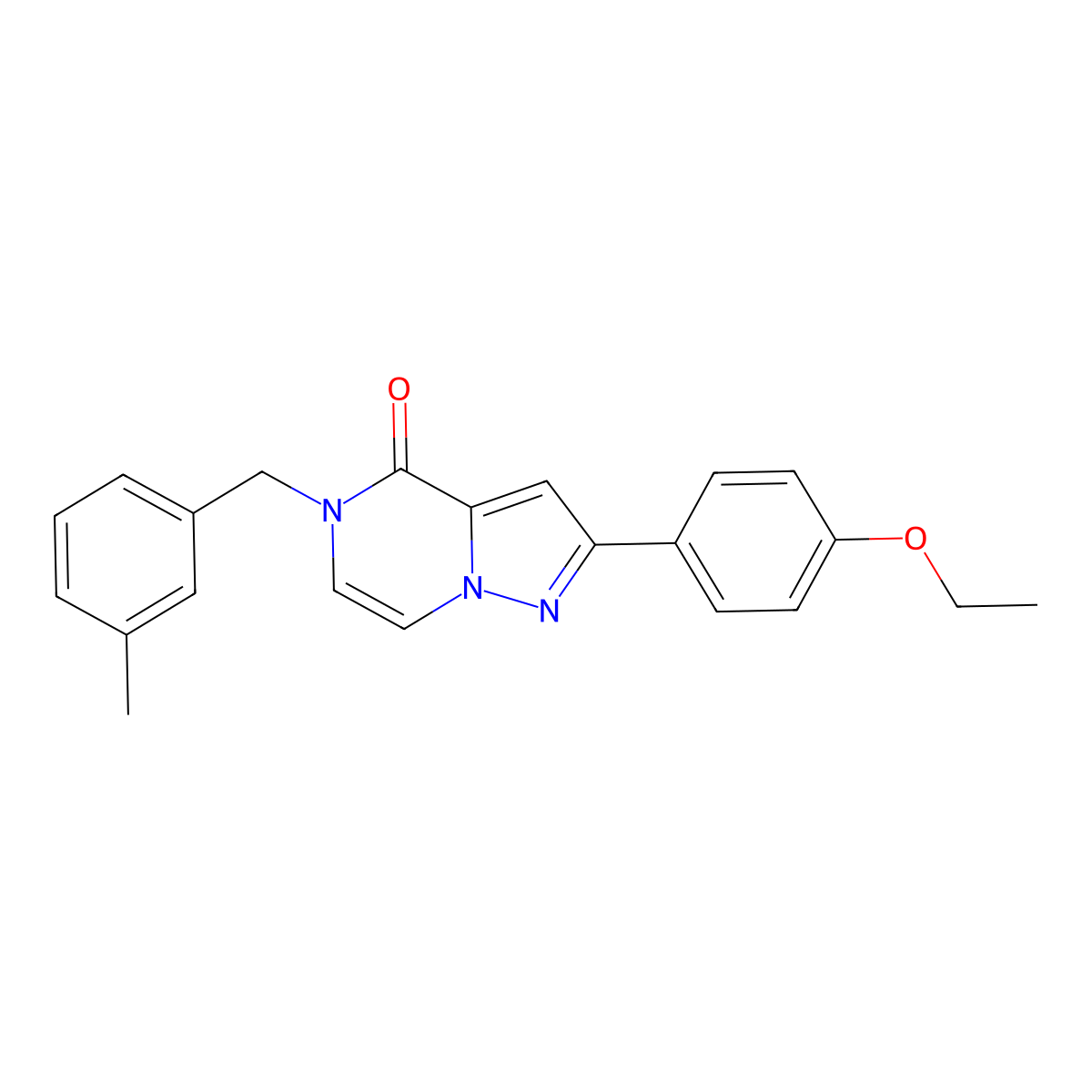 2-(4-ethoxyphenyl)-5-(3-methylbenzyl)pyrazolo[1,5-a]pyrazin-4(5H)-one molecular structure, CAS 1358101-76-4