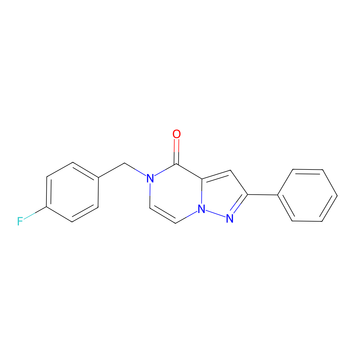 5-(4-fluorobenzyl)-2-phenylpyrazolo[1,5-a]pyrazin-4(5H)-one molecular structure, CAS 1358101-93-5