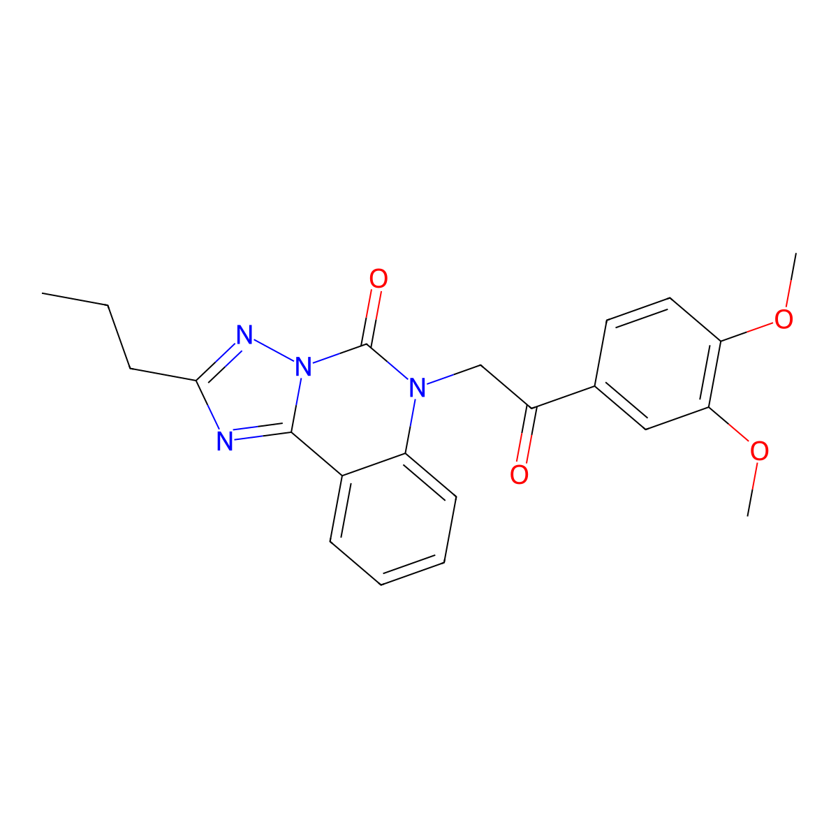 6-(2-(3,4-dimethoxyphenyl)-2-oxoethyl)-2-propyl-[1,2,4]triazolo[1,5-c]quinazolin-5(6H)-one molecular structure, CAS 1358158-18-5