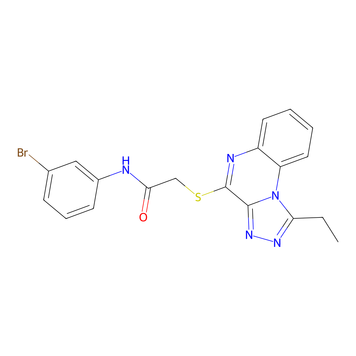 N-(3-Bromophenyl)-2-({1-ethyl-[1,2,4]triazolo[4,3-A]quinoxalin-4-YL}sulfanyl)acetamide molecular structure, CAS 1358192-55-8