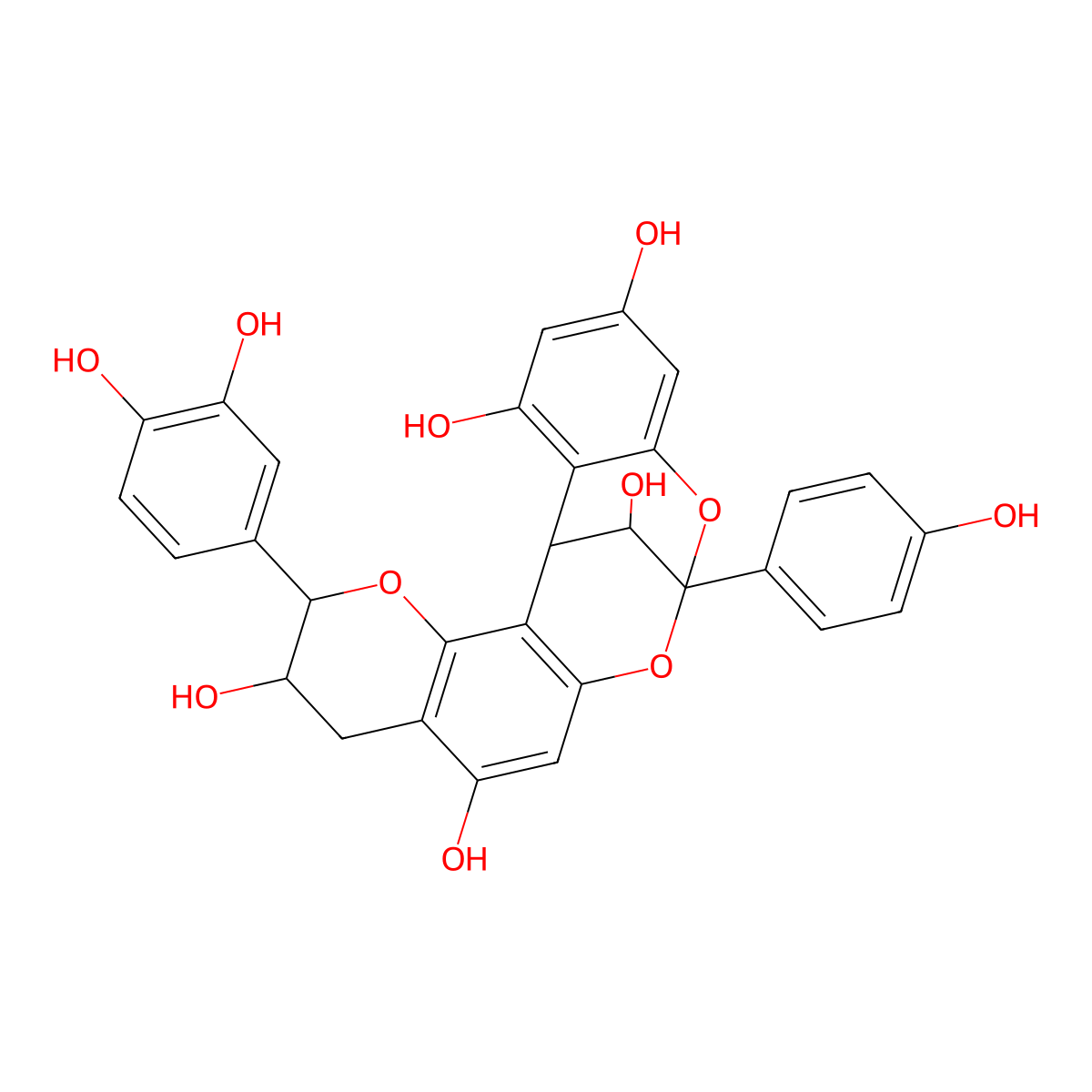 Epiafzelechin-(2beta-O->7,4beta->8)-ent-epicatechin molecular structure, CAS 135820-73-4