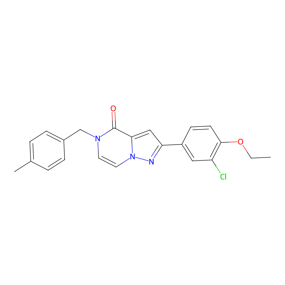2-(3-chloro-4-ethoxyphenyl)-5-(4-methylbenzyl)pyrazolo[1,5-a]pyrazin-4(5H)-one molecular structure, CAS 1358222-51-1