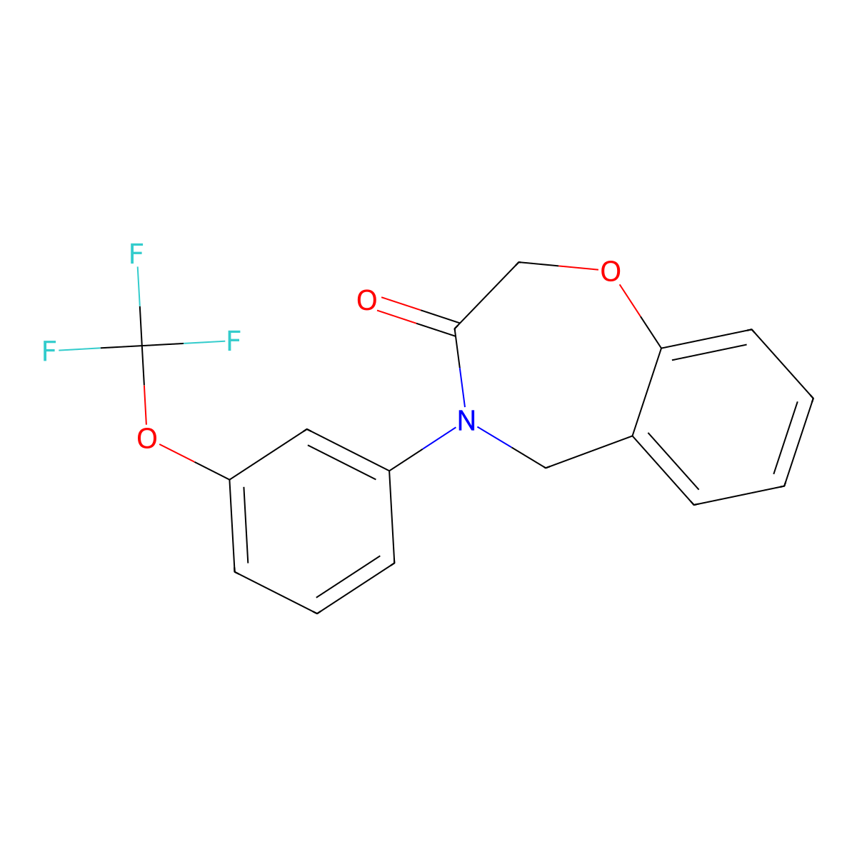 4-[3-(trifluoromethoxy)phenyl]-4,5-dihydro-1,4-benzoxazepin-3(2H)-one molecular structure, CAS 1358243-16-9