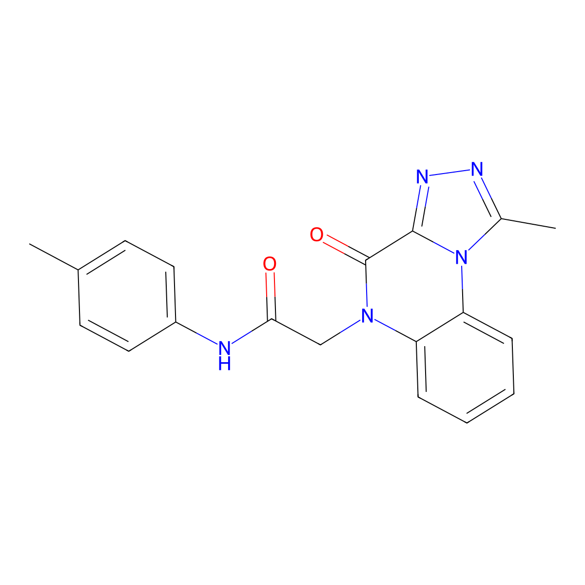 2-(1-methyl-4-oxo-[1,2,4]triazolo[4,3-a]quinoxalin-5(4H)-yl)-N-(p-tolyl)acetamide molecular structure, CAS 1358274-94-8