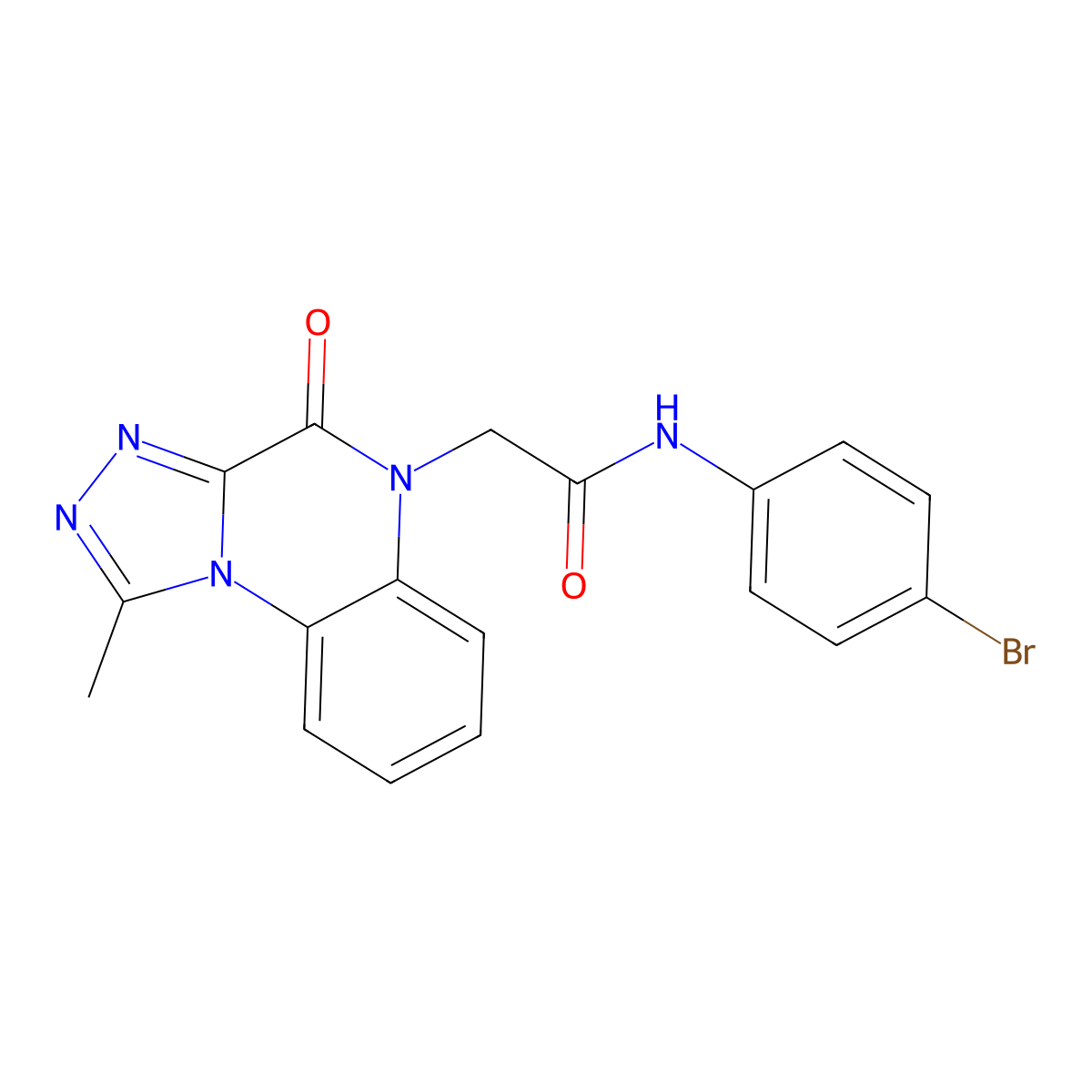N-(4-bromophenyl)-2-(1-methyl-4-oxo-[1,2,4]triazolo[4,3-a]quinoxalin-5(4H)-yl)acetamide molecular structure, CAS 1358275-02-1