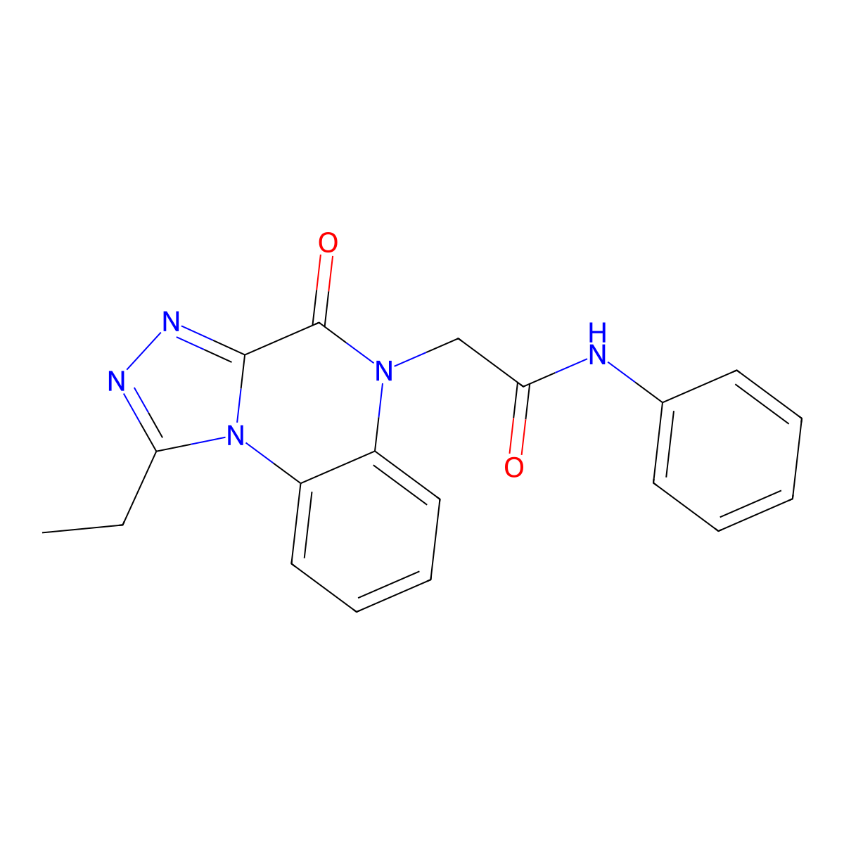 2-(1-ethyl-4-oxo-[1,2,4]triazolo[4,3-a]quinoxalin-5(4H)-yl)-N-phenylacetamide molecular structure, CAS 1358275-20-3