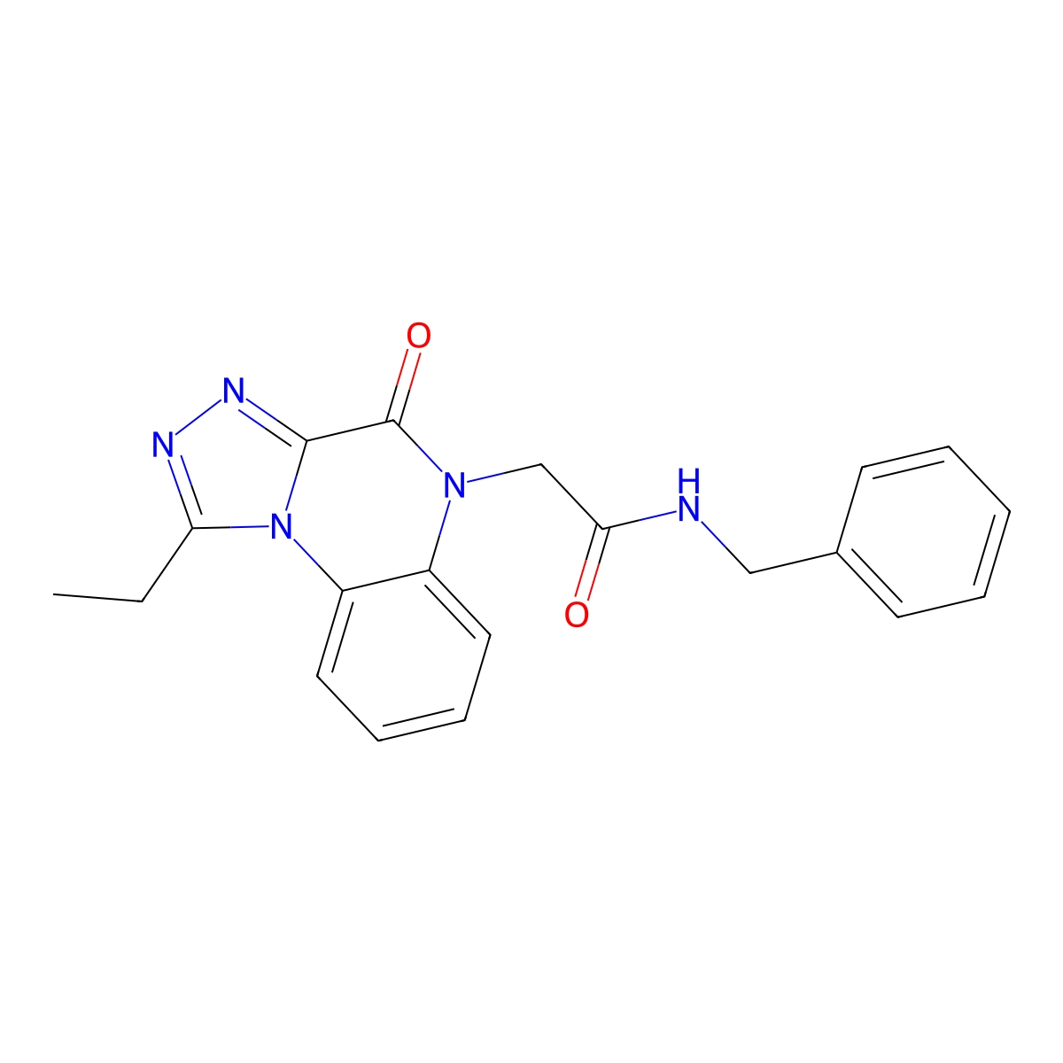 N-benzyl-2-(1-ethyl-4-oxo-[1,2,4]triazolo[4,3-a]quinoxalin-5(4H)-yl)acetamide molecular structure, CAS 1358275-32-7
