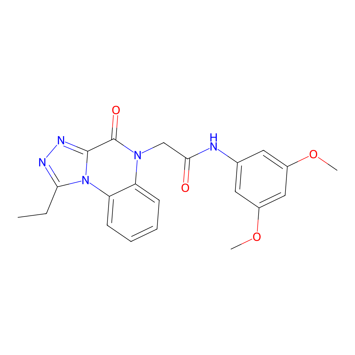 N-(3,5-dimethoxyphenyl)-2-(1-ethyl-4-oxo-[1,2,4]triazolo[4,3-a]quinoxalin-5(4H)-yl)acetamide molecular structure, CAS 1358275-42-9