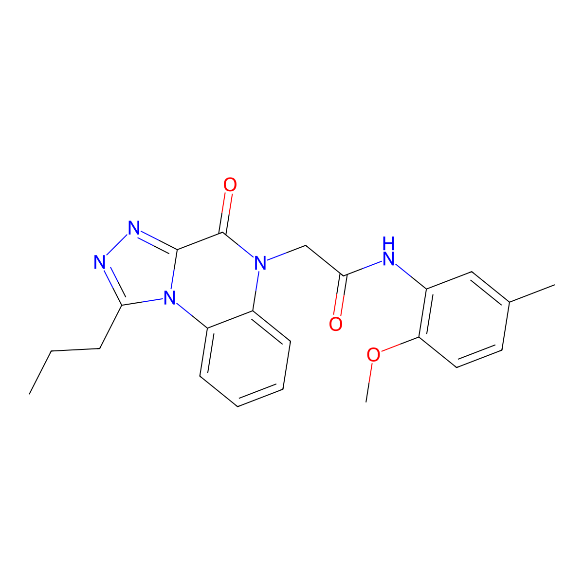 N-(2-methoxy-5-methylphenyl)-2-{4-oxo-1-propyl-4H,5H-[1,2,4]triazolo[4,3-a]quinoxalin-5-yl}acetamide molecular structure, CAS 1358275-84-9