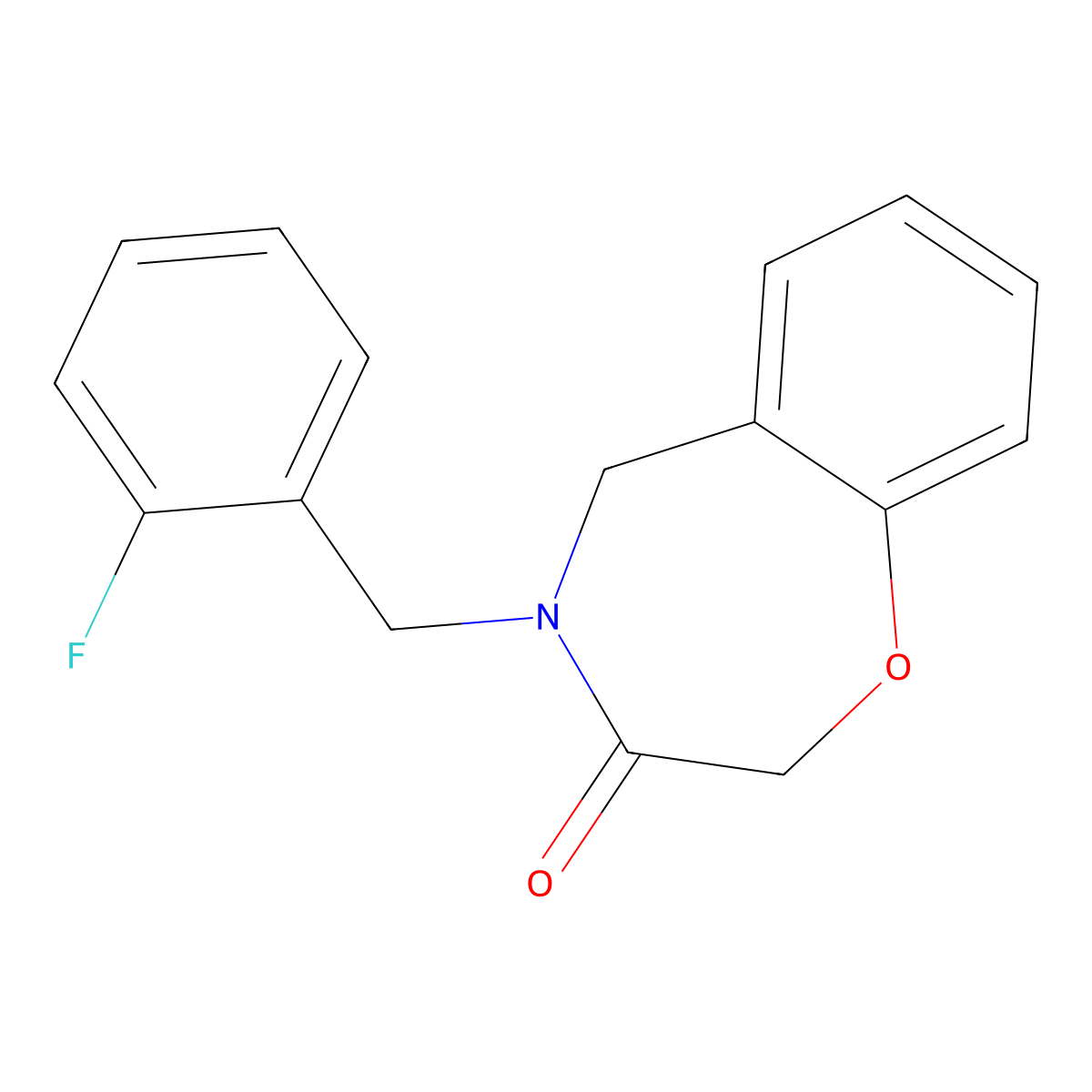 4-(2-fluorobenzyl)-4,5-dihydro-1,4-benzoxazepin-3(2H)-one molecular structure, CAS 1358286-94-8