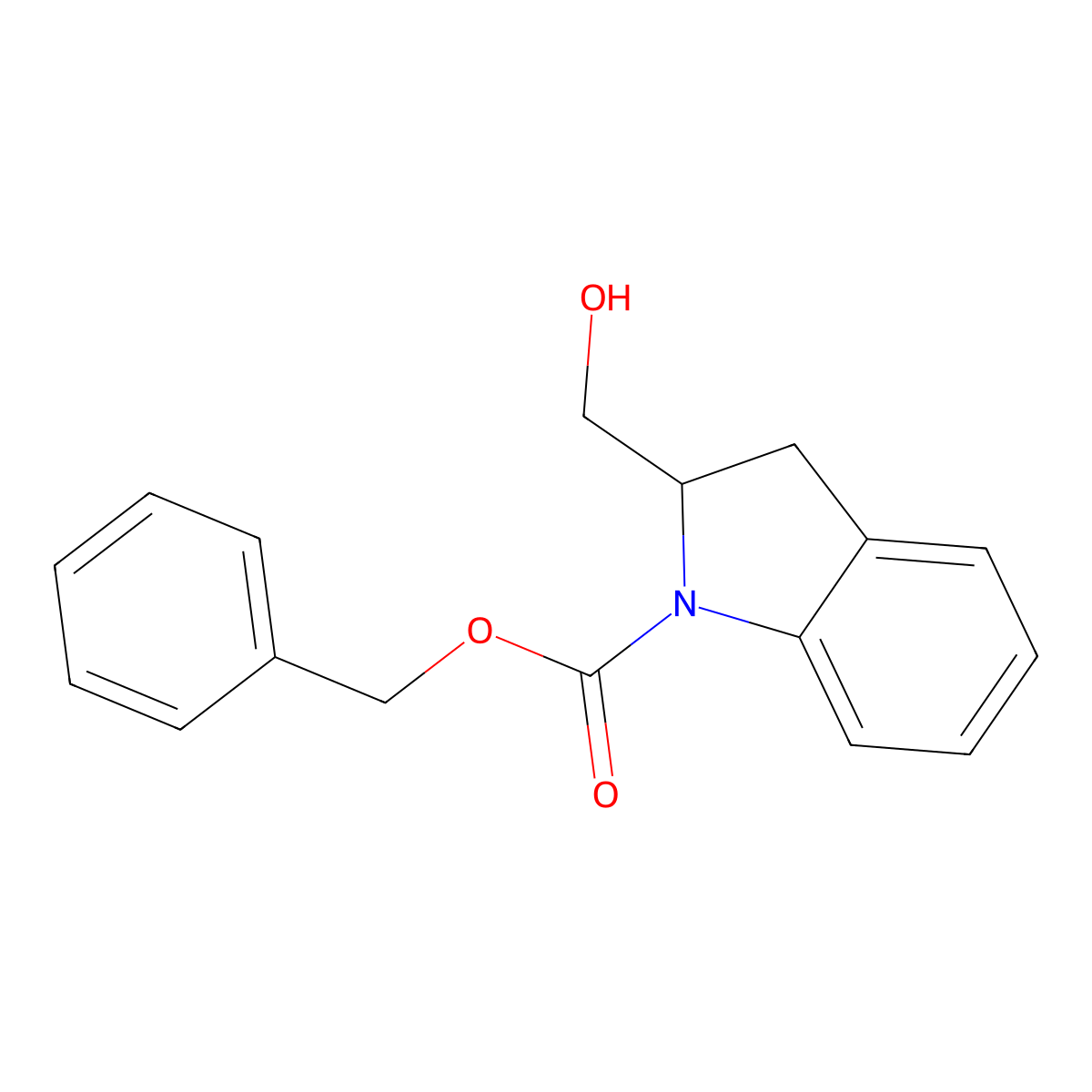 Benzyl 2-(Hydroxymethyl)-1-Indolinecarboxylate molecular structure, CAS 135829-04-8
