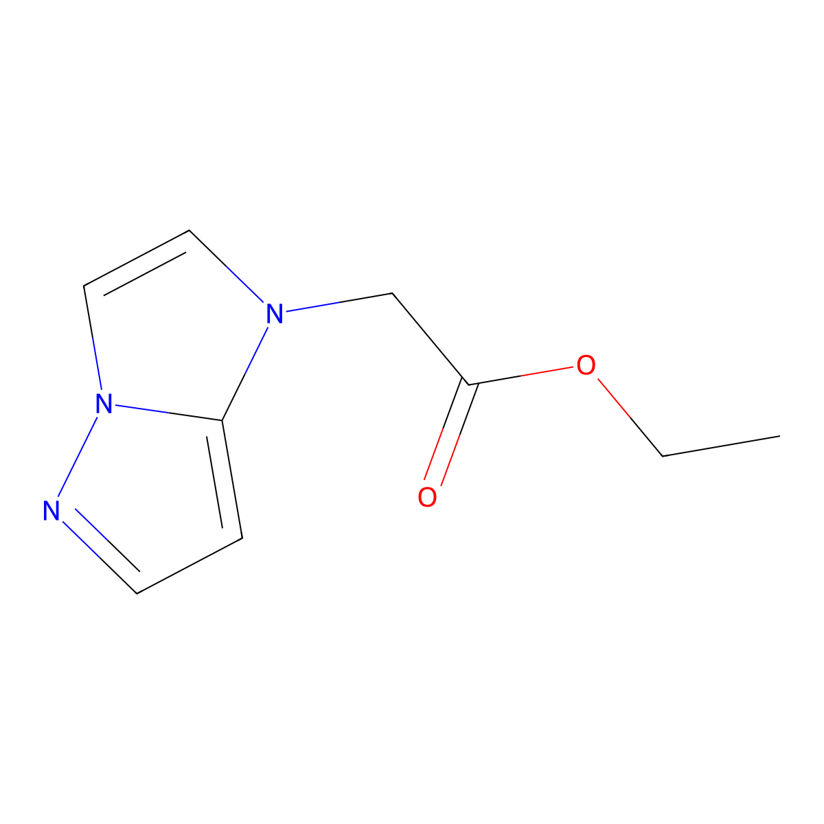 1-ethoxycarbonylmethyl-1H-imidazo[1,2-b]pyrazole molecular structure, CAS 135829-86-6