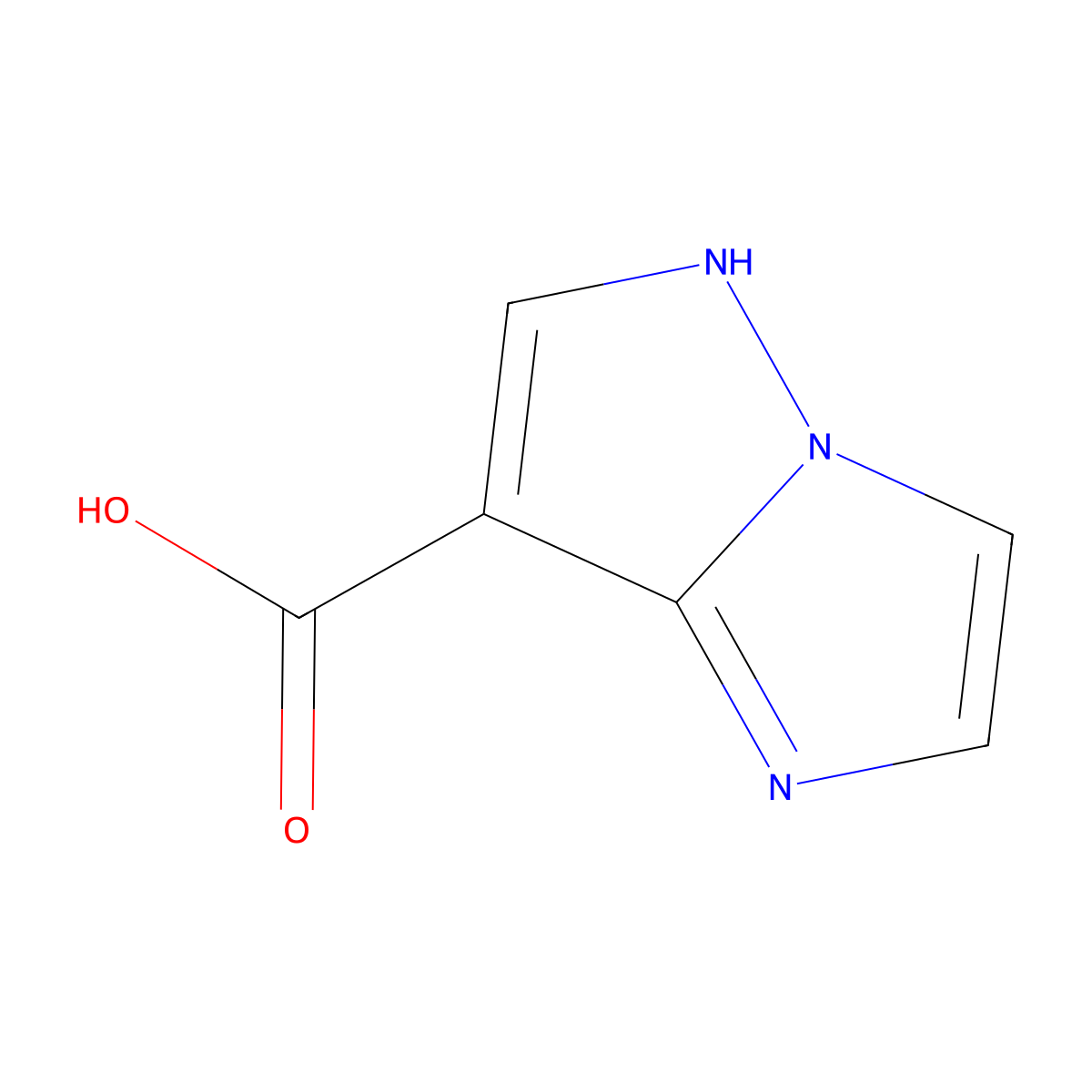 1H-Imidazo[1,2-B]pyrazole-7-carboxylic acid molecular structure, CAS 135830-13-6
