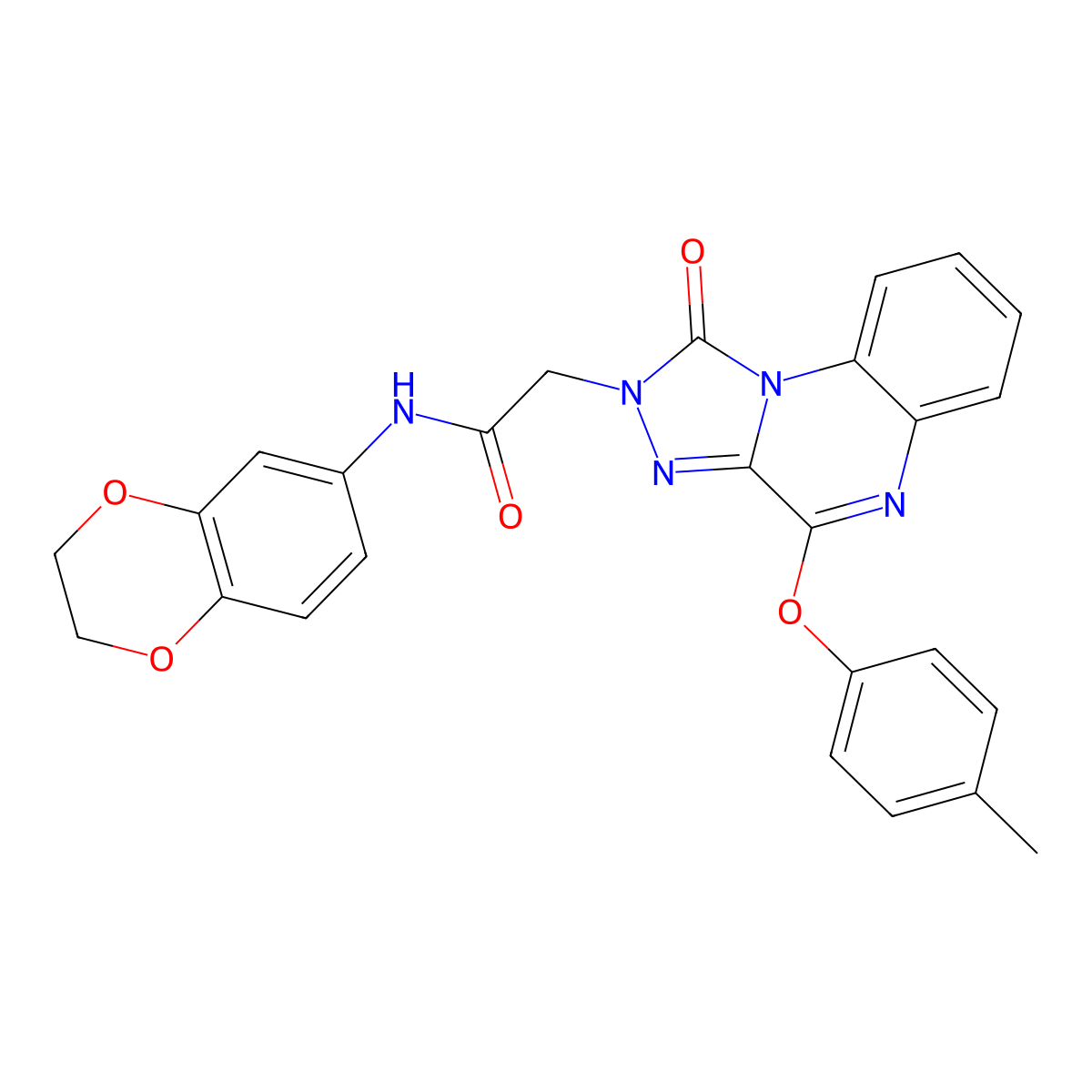 N-(2,3-dihydro-1,4-benzodioxin-6-yl)-2-[4-(4-methylphenoxy)-1-oxo[1,2,4]triazolo[4,3-a]quinoxalin-2(1H)-yl]acetamide molecular structure, CAS 1358304-93-4