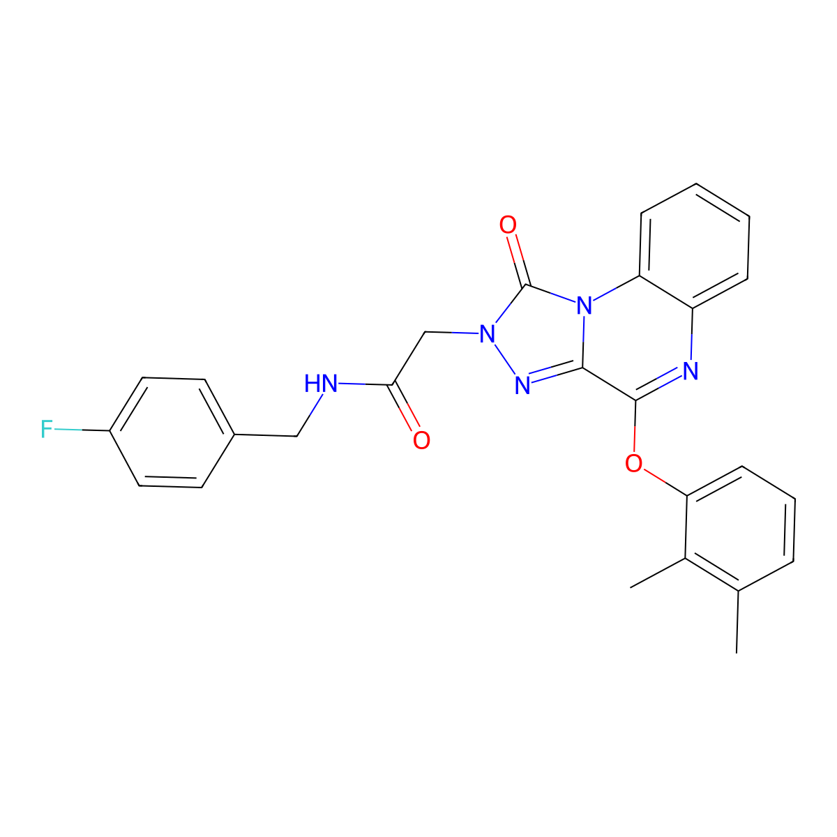 2-[4-(2,3-dimethylphenoxy)-1-oxo[1,2,4]triazolo[4,3-a]quinoxalin-2(1H)-yl]-N-(4-fluorobenzyl)acetamide molecular structure, CAS 1358305-10-8
