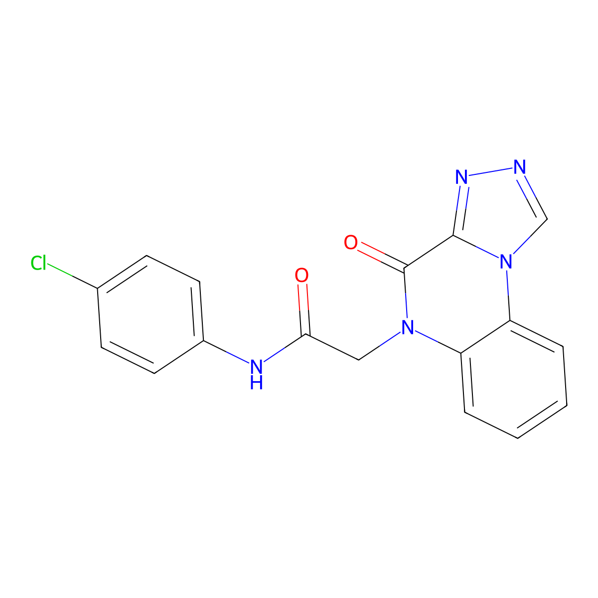 N-(4-chlorophenyl)-2-(4-oxo[1,2,4]triazolo[4,3-a]quinoxalin-5(4H)-yl)acetamide molecular structure, CAS 1358309-24-6