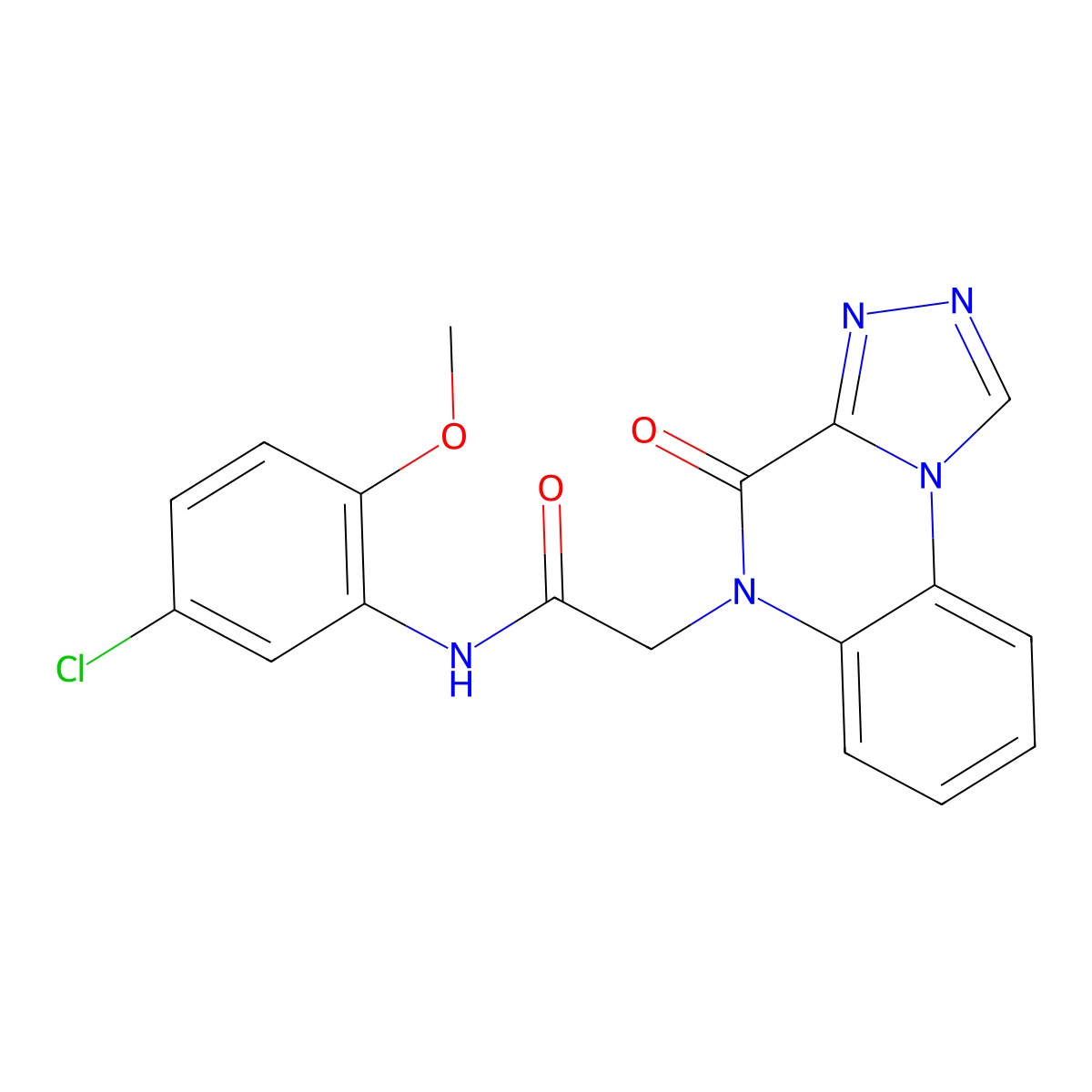 N-(5-chloro-2-methoxyphenyl)-2-(4-oxo[1,2,4]triazolo[4,3-a]quinoxalin-5(4H)-yl)acetamide molecular structure, CAS 1358309-31-5