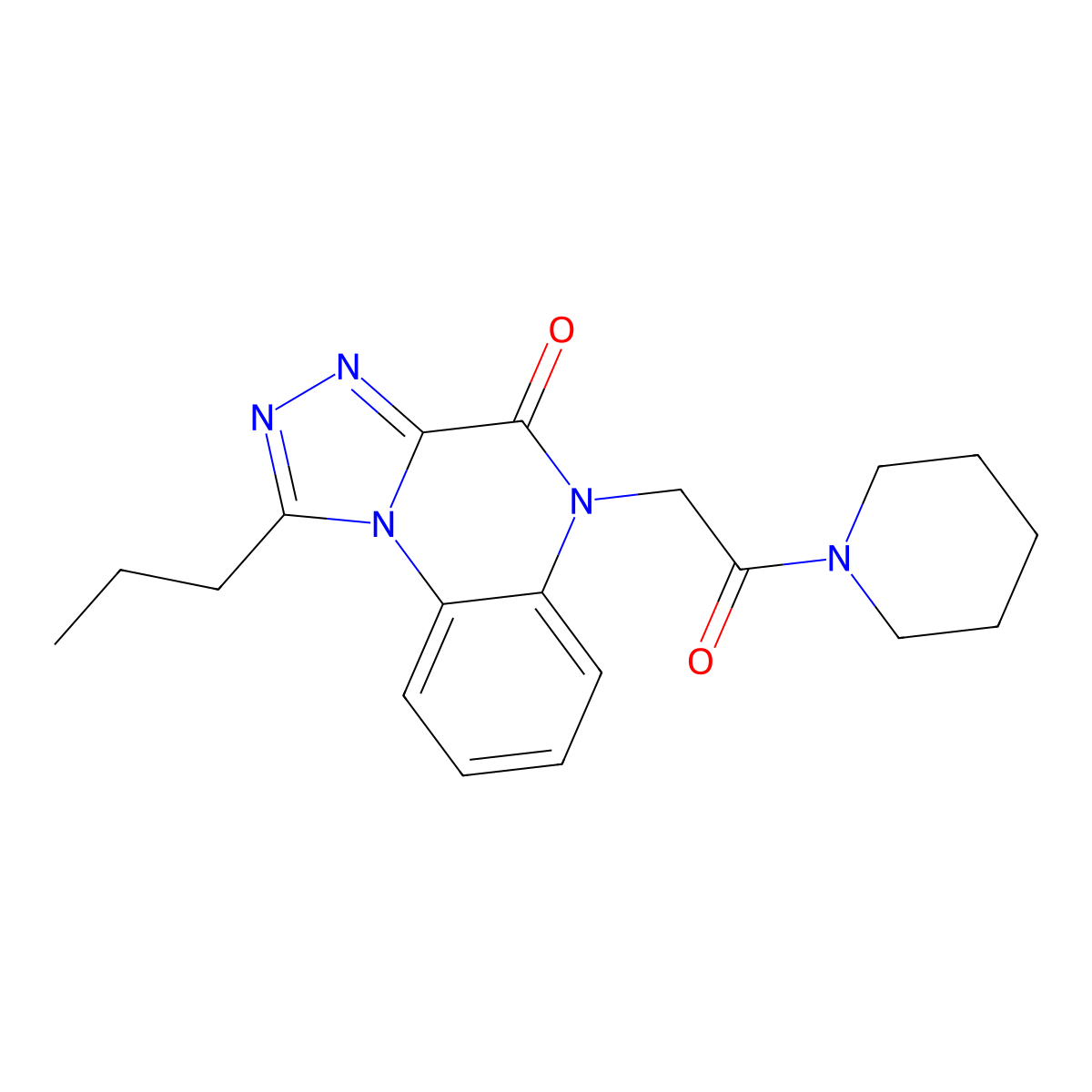 5-(2-oxo-2-piperidin-1-ylethyl)-1-propyl[1,2,4]triazolo[4,3-a]quinoxalin-4(5H)-one molecular structure, CAS 1358309-51-9