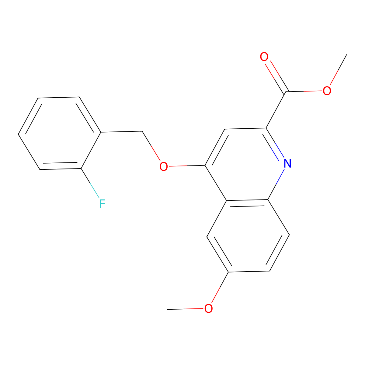 4-(2-Fluoro-benzyloxy)-6-methoxy-quinoline-2-carboxylic acid methyl ester molecular structure, CAS 1358310-34-5