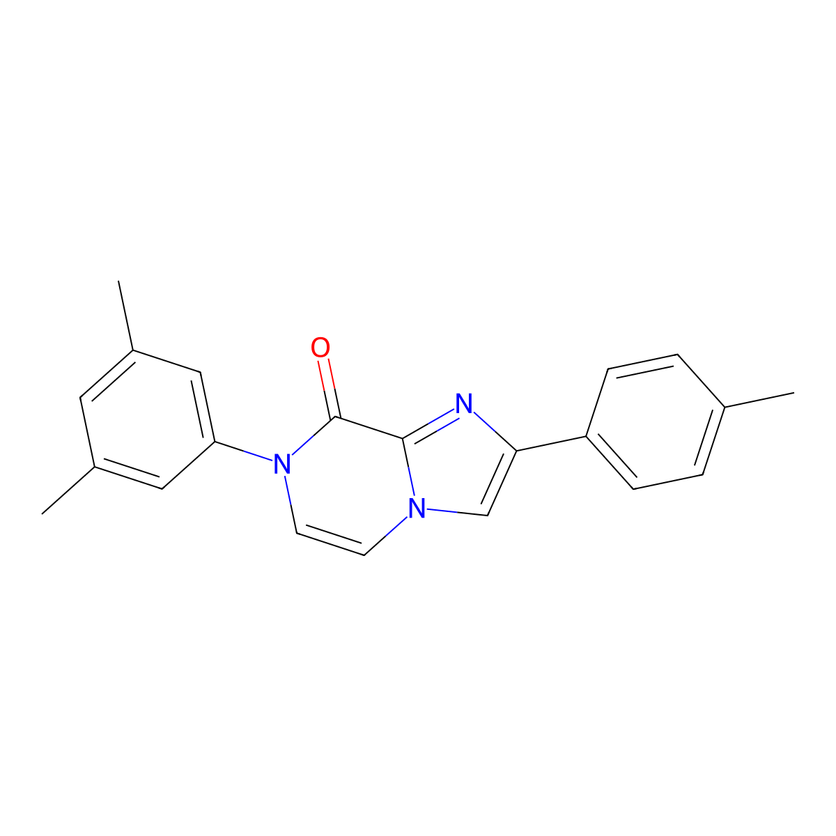 7-(3,5-dimethylphenyl)-2-(4-methylphenyl)-7H,8H-imidazo[1,2-a]pyrazin-8-one molecular structure, CAS 1358315-07-7