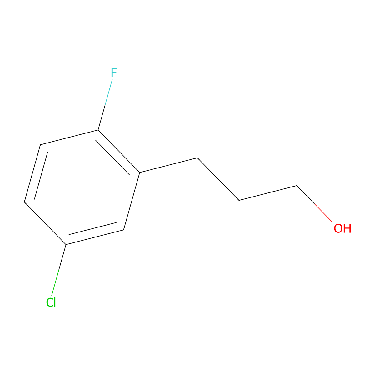 3-(5-Chloro-2-fluorophenyl)propan-1-ol molecular structure, CAS 135832-53-0