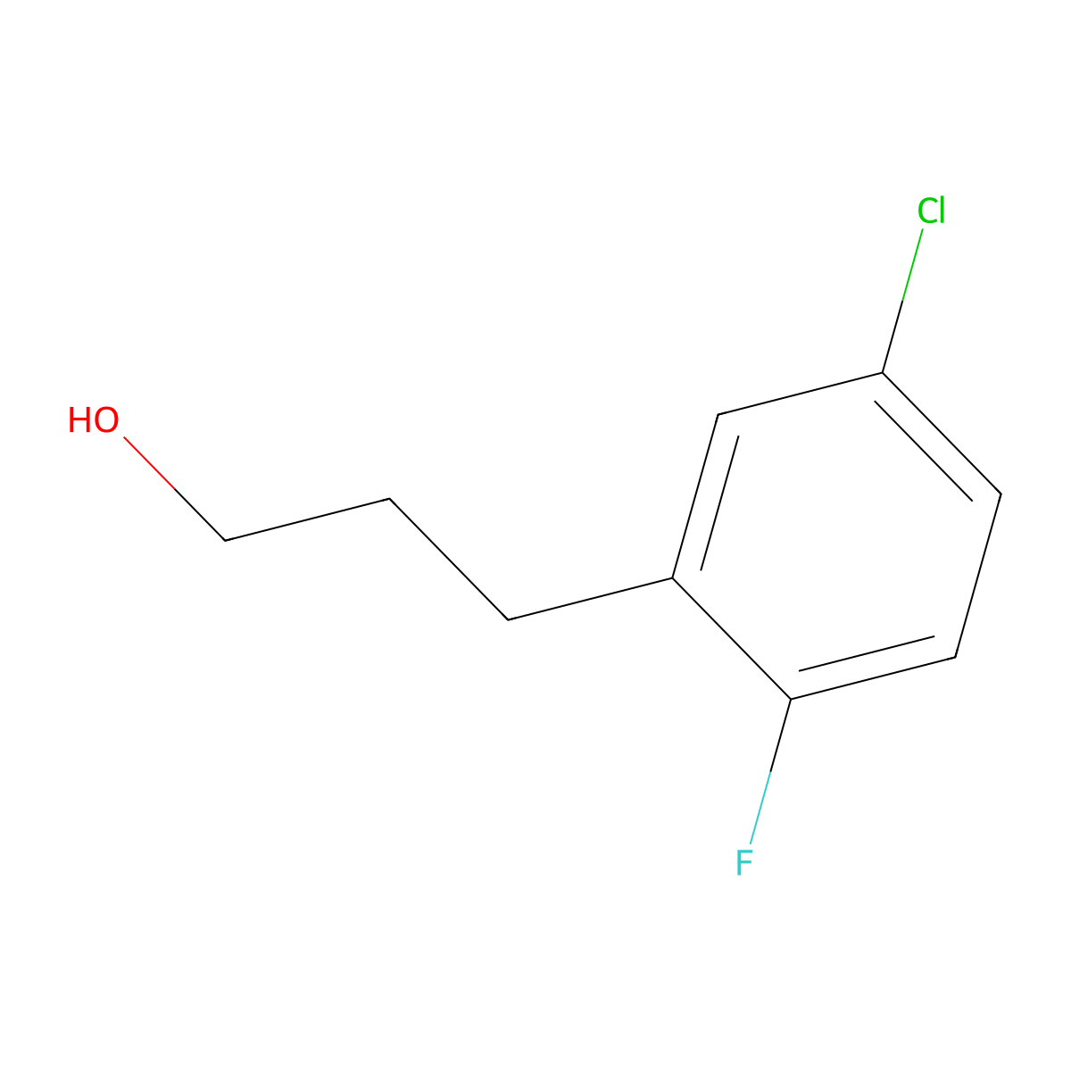 3-(5-Chloro-2-fluorophenyl)propan-1-ol molecular structure, CAS 135832-53-0