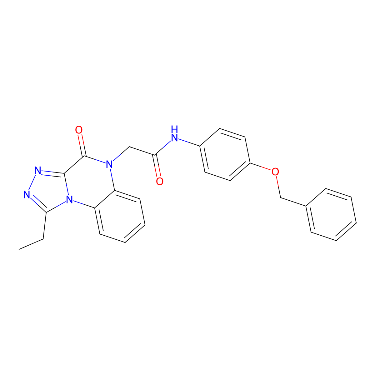 N-[4-(benzyloxy)phenyl]-2-{1-ethyl-4-oxo-4H,5H-[1,2,4]triazolo[4,3-a]quinoxalin-5-yl}acetamide molecular structure, CAS 1358330-94-5